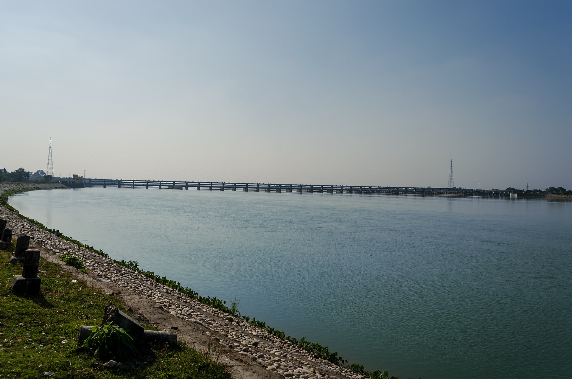 The Gandak river from the Indian bank