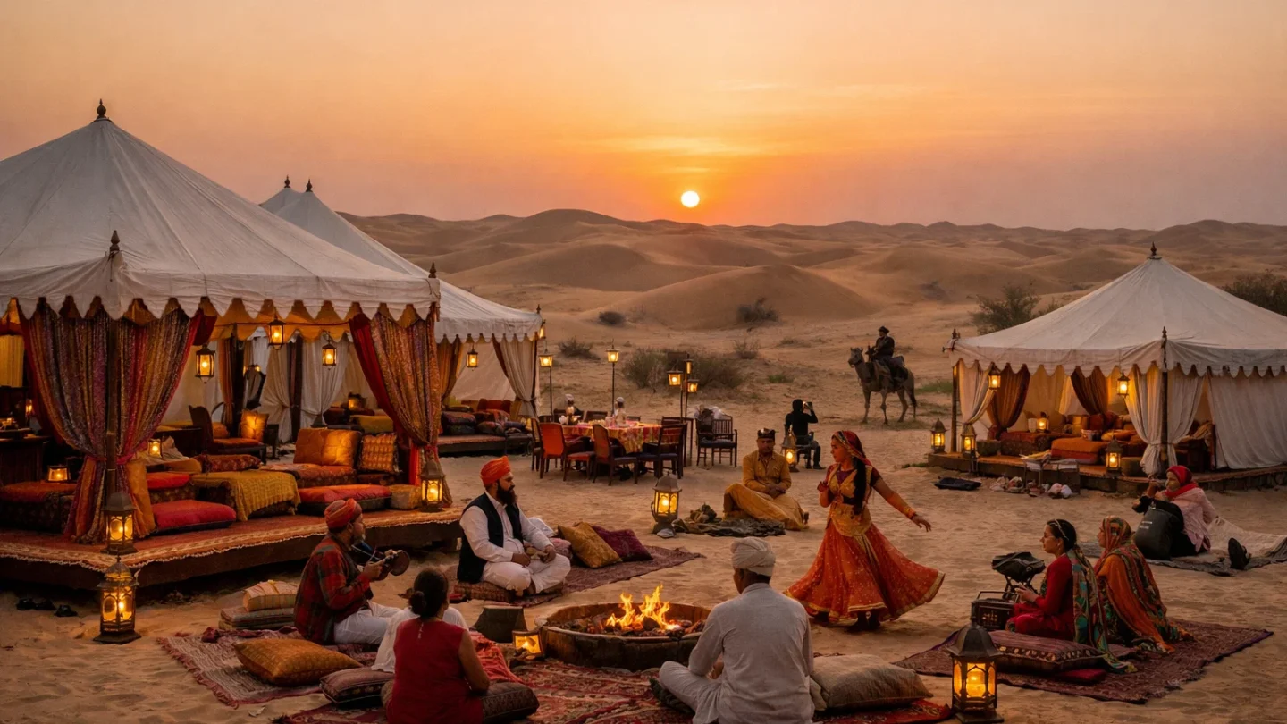 Desert Camps Near Sam Sand Dunes