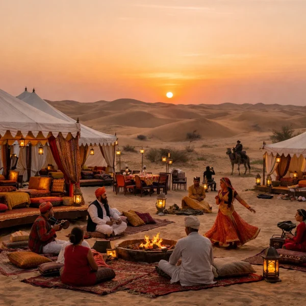 Desert Camps Near Sam Sand Dunes