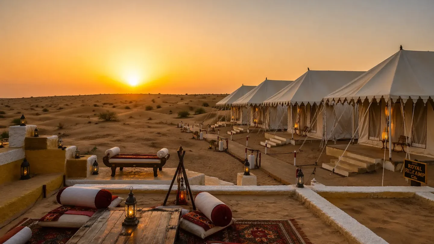 Best luxury camp in Jaisalmer — Adhvanta India at Sam Sand Dunes