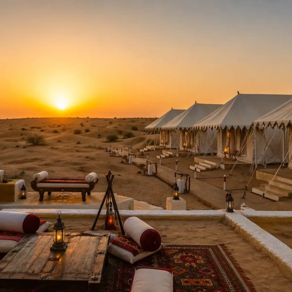 Best luxury camp in Jaisalmer — Adhvanta India at Sam Sand Dunes