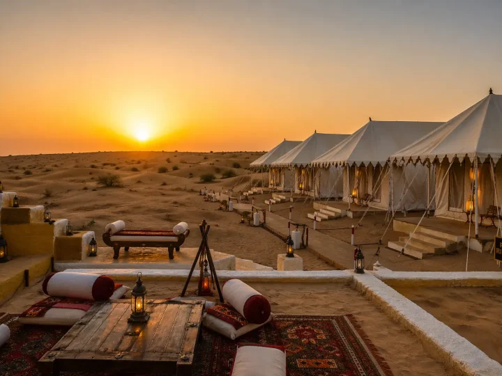 Best luxury camp in Jaisalmer — Adhvanta India at Sam Sand Dunes