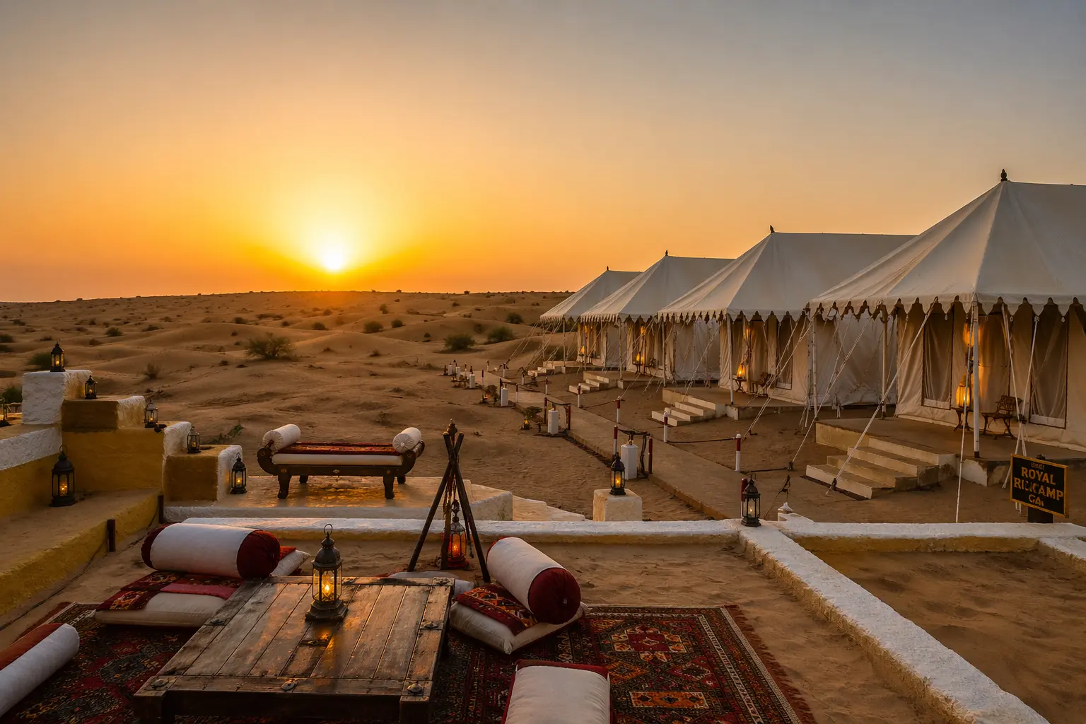 Best luxury camp in Jaisalmer — Adhvanta India at Sam Sand Dunes