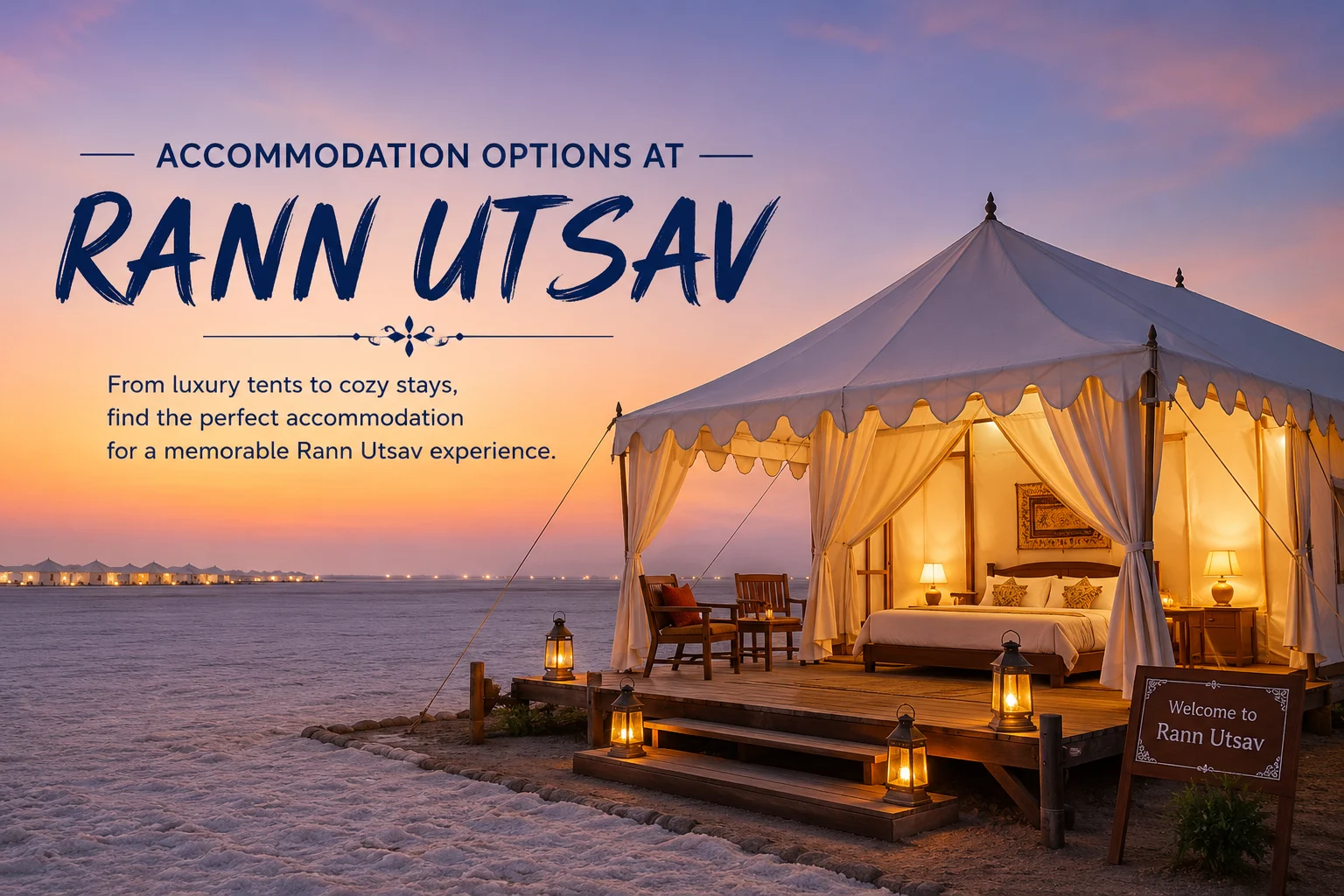 accommodation options at Rann Utsav accommodation options at Rann Utsav